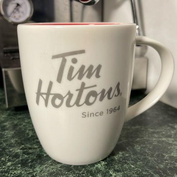 Tim Hortons #14 Limited Edition white mug with red interior - Picture 1 of 5